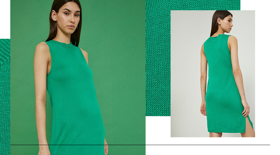 zielony total look - sukienka mini na ramiączkach