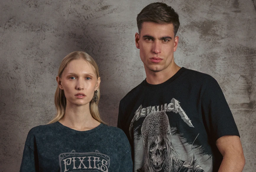 stylizacja damska i męska w stylu rockowym