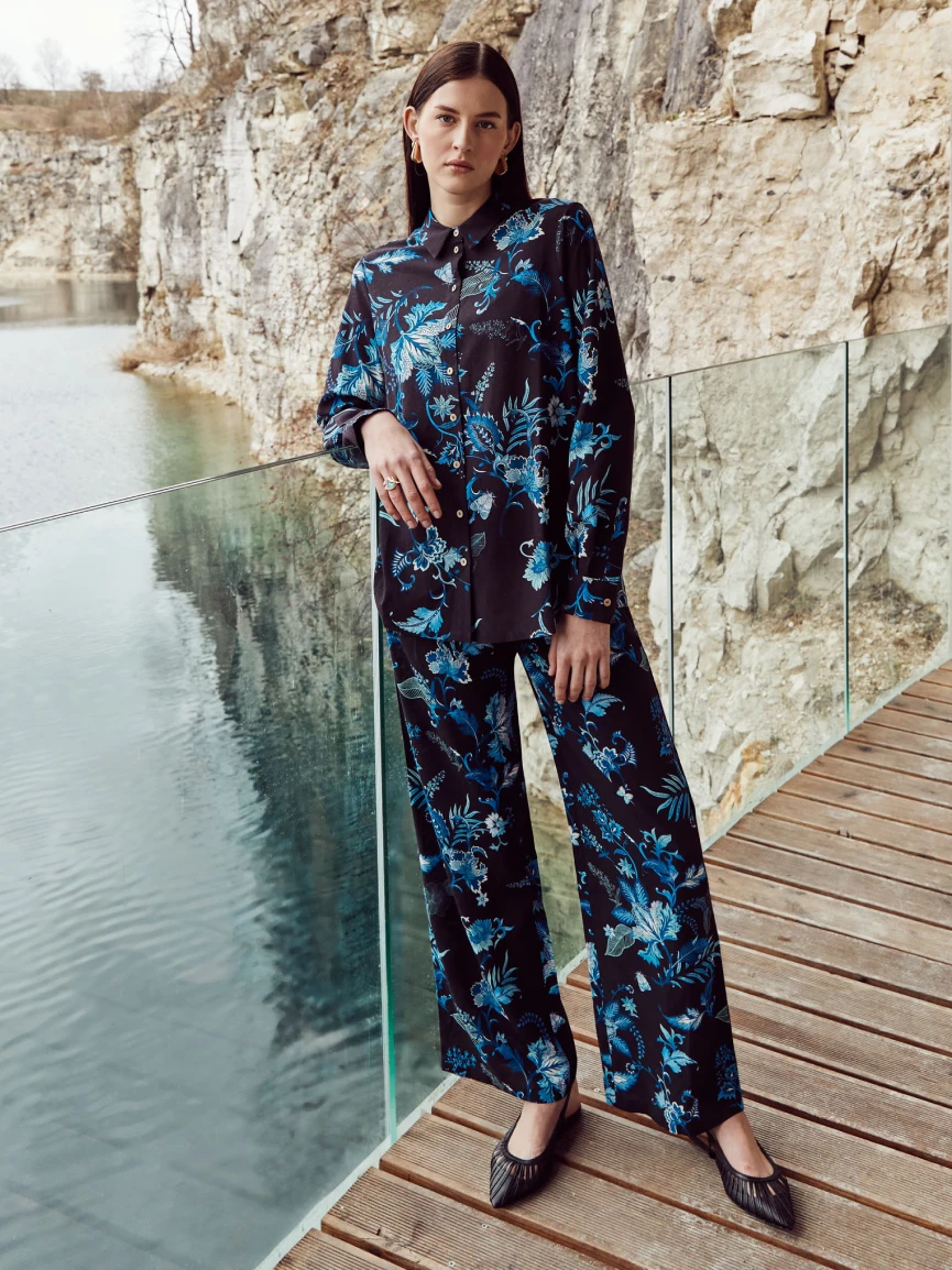 stylizacja z garniturem damskim w stylu boho